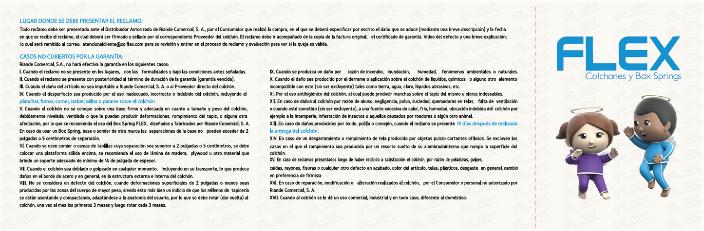 Colchón marca FLEX | Semiortopédico | Resorte Bonnell | Garantía Resortes 3 años | 10" de Altura | Antialérgico | Antiácaro | Uso por ambos lados